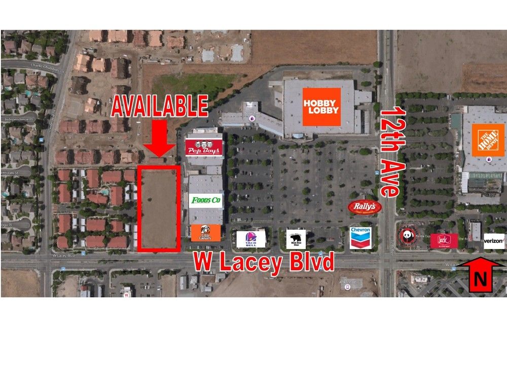 Retail Land near NWC Lacey / 12th For Sale: 12322 W Lacey Blvd, Hanford, CA 93230